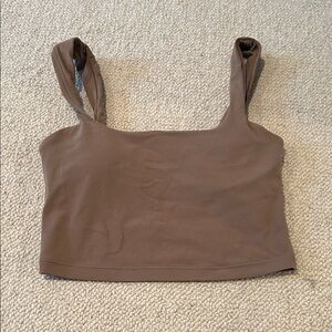 Athleta Square-Neck Crop Tank Top or sports bra - Brown size XS